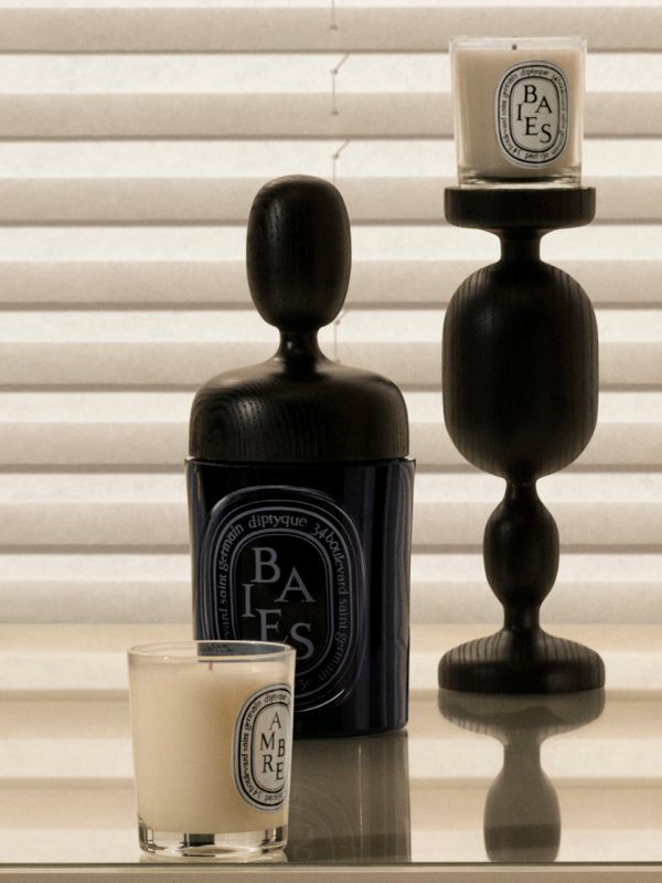 Black Volute lid - For medium candle