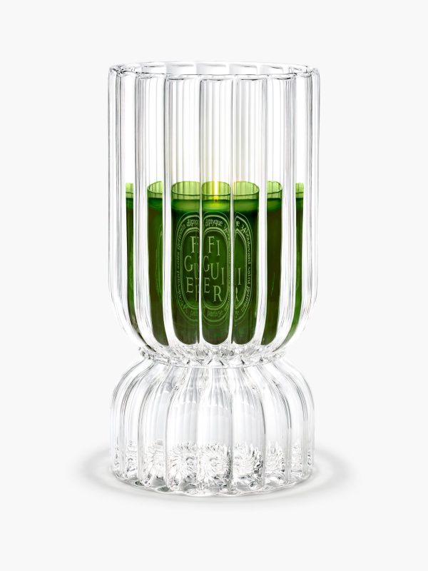 Ribbed candle holder - For classic and medium candles