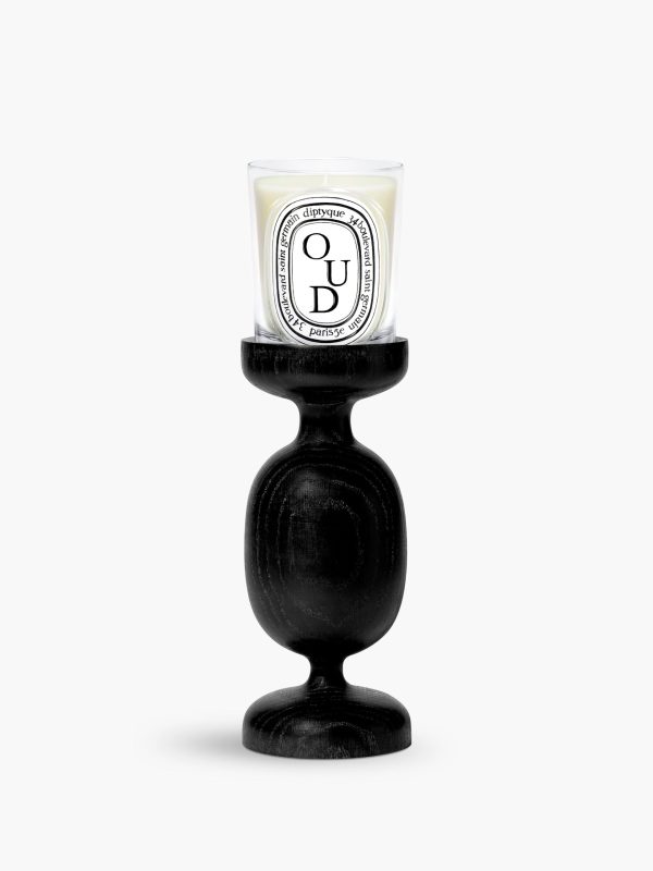 Black Column candle holder - For classic candles