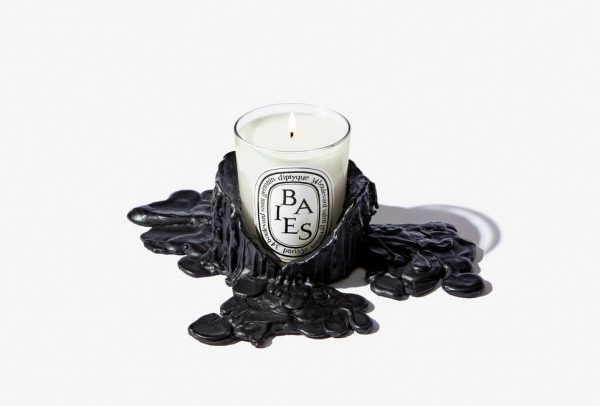 Medium black bronze candle holder - For classic candles