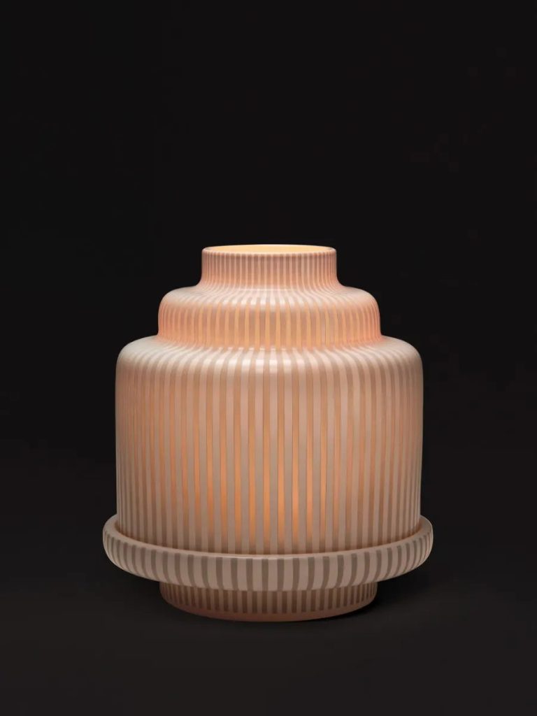 White Pyramid candle holder - For classic candles