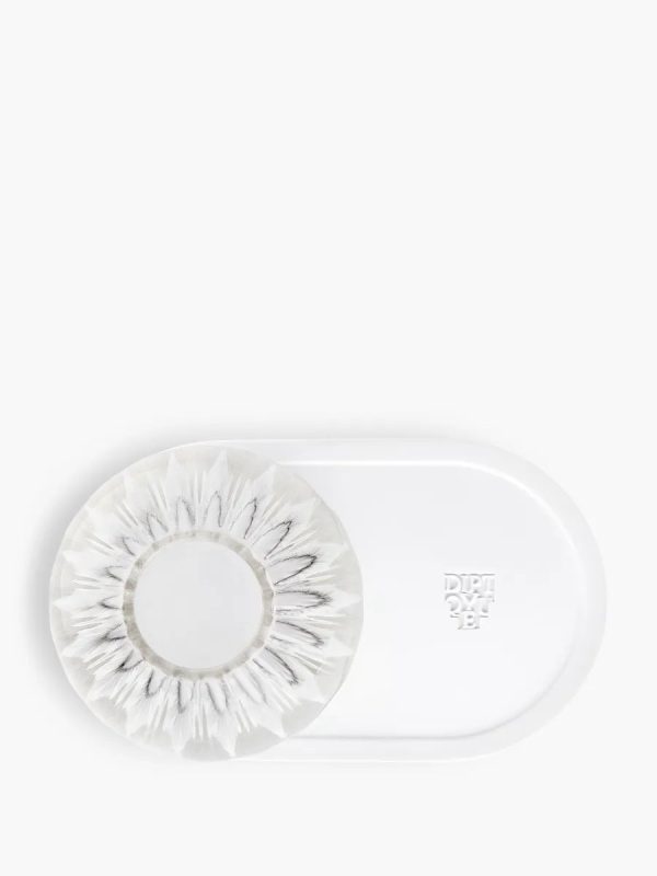 Ribbed Candle Holder with Oval Tray - For classic candles