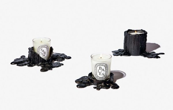 Medium black bronze candle holder - For classic candles